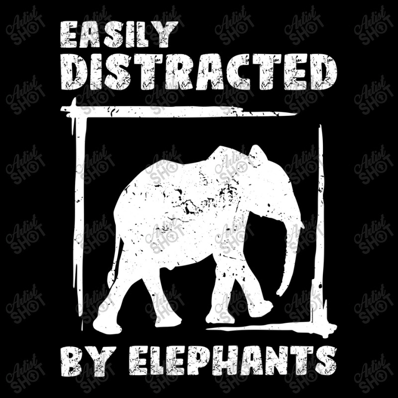 Easily Distracted By Elephants | Funny Zoo Camo Snapback | Artistshot