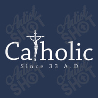 Catholic Since 33 Ad Crucifix Jesus Eucharist Christianity Men Denim Jacket | Artistshot