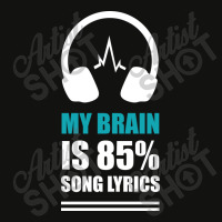 Brain Music Song Lyrics Headphones Scorecard Crop Tee | Artistshot