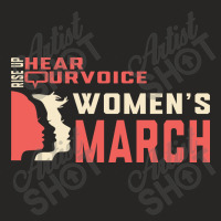 Women's March Rise Up Hear Our Voice Ladies Fitted T-shirt | Artistshot