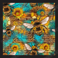 Bees And Sunflower Seamless Pattern T-shirt | Artistshot