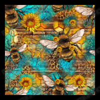 Bees And Sunflower Seamless Pattern V-neck Tee | Artistshot