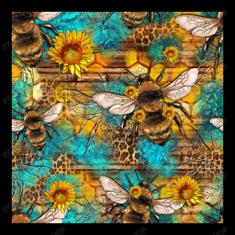 Bees And Sunflower Seamless Pattern V-neck Tee | Artistshot