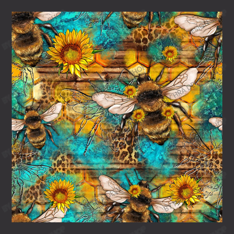 Bees And Sunflower Seamless Pattern Vintage Hoodie | Artistshot