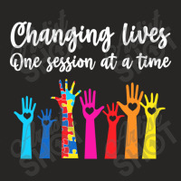 Changing Lives One Session At A Time Aba Therapist Job Ladies Fitted T-shirt | Artistshot