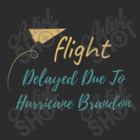 Flight Delayed Due To Hurricane Brandon Typography Baseball Cap | Artistshot