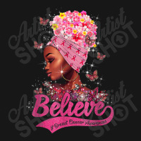 Breast Cancer Awareness Black Woman Warrior Support Believe Medium-length Apron | Artistshot