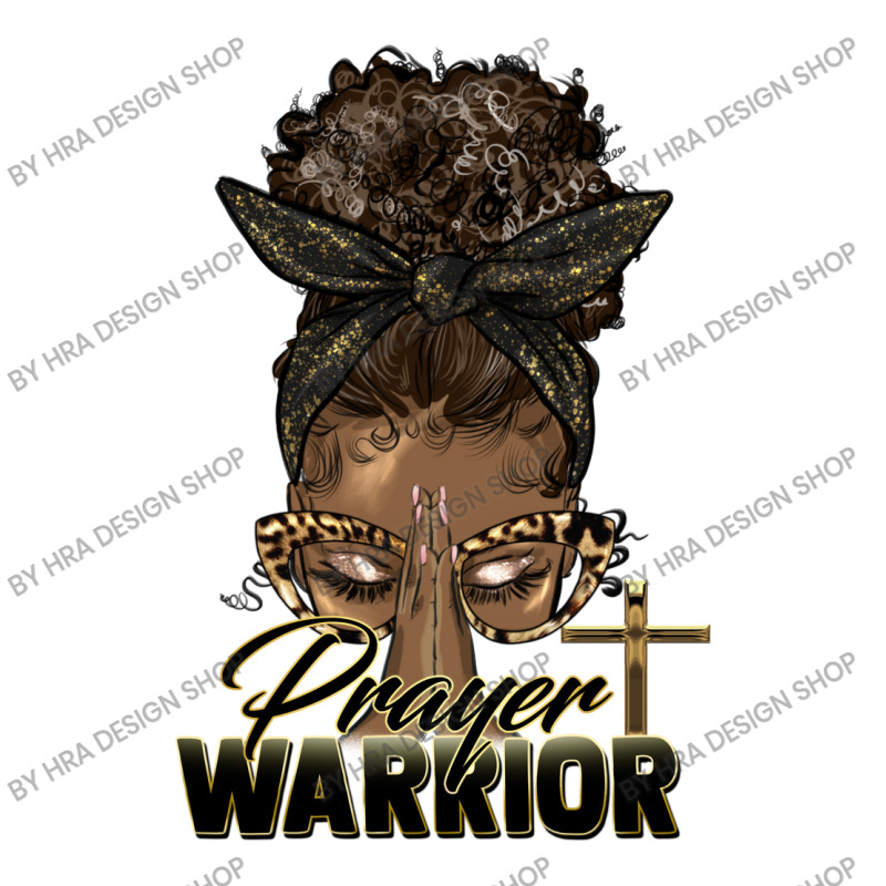 Prayer Warrior Afro Messy Bun Youth Hoodie | Artistshot