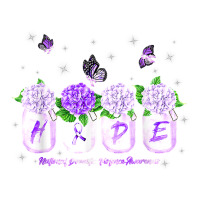 Hope Hydrangea Flower Butterfly Domestic Violence Awareness T Shirt Jumbo Paper Bag - 18 X 7 X 18 3/4 | Artistshot