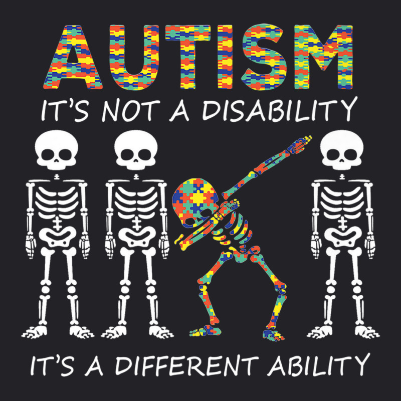 Autism Its A Different Ability Funny Dabbing Skeleton Premium Youth Tee by LemonJack | Artistshot