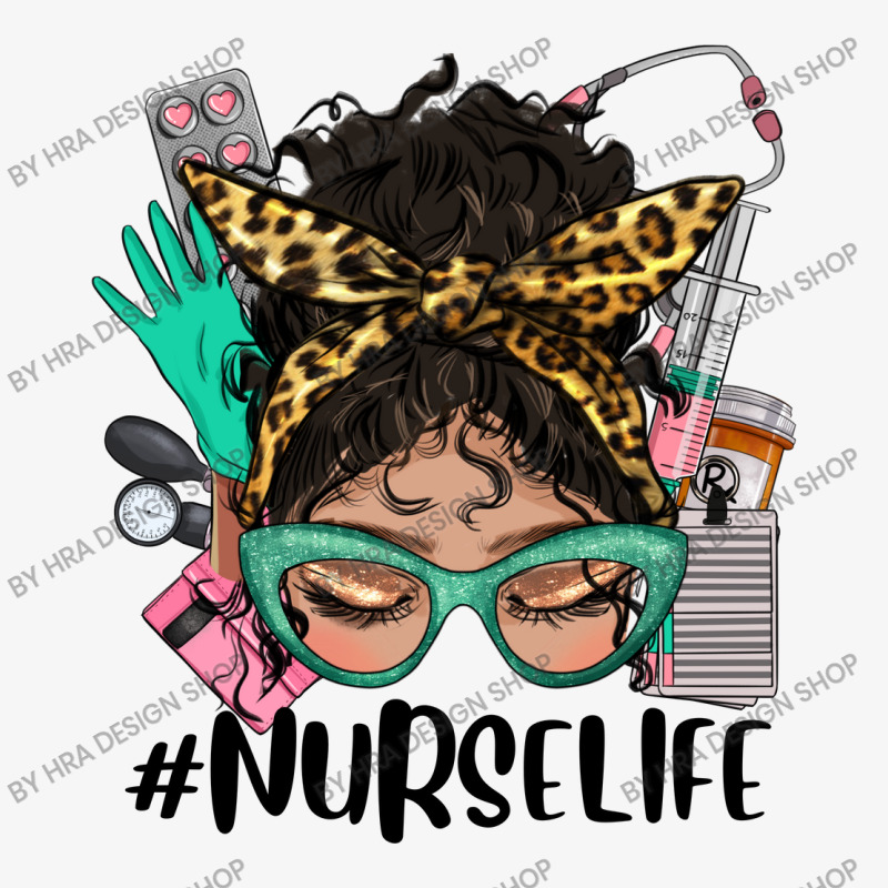 Latina Messy Bun Nurse Life Ladies Fitted T-Shirt by HRA Design Shop | Artistshot