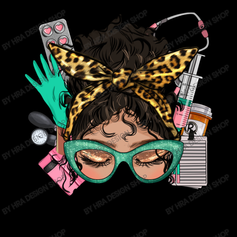 Latina Messy Bun Nurse Life Legging by HRA Design Shop | Artistshot