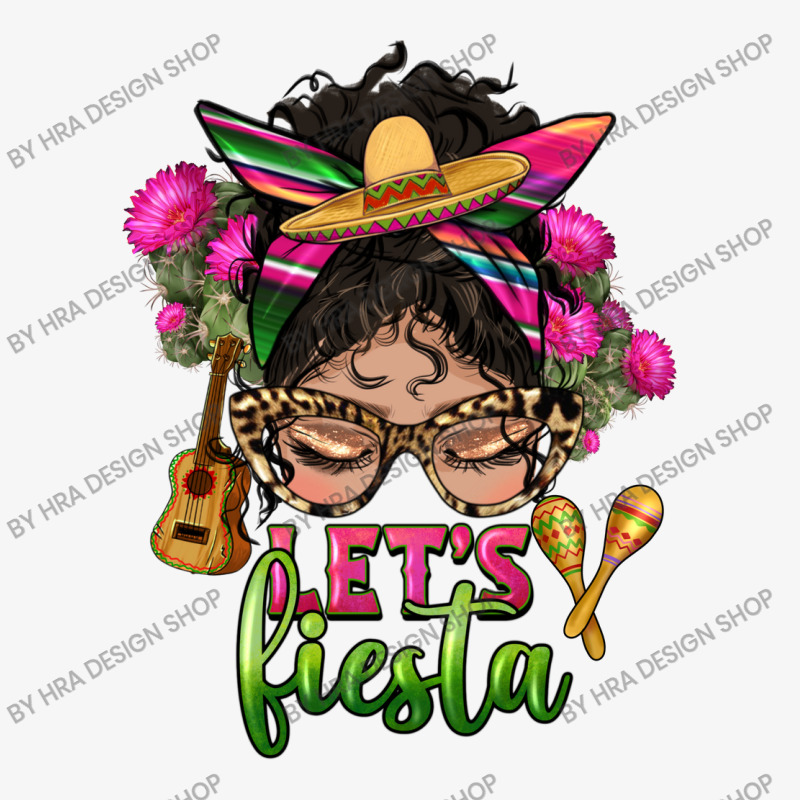 Latina Messy Bun Lets Fiesta Ladies Fitted T-Shirt by HRA Design Shop | Artistshot