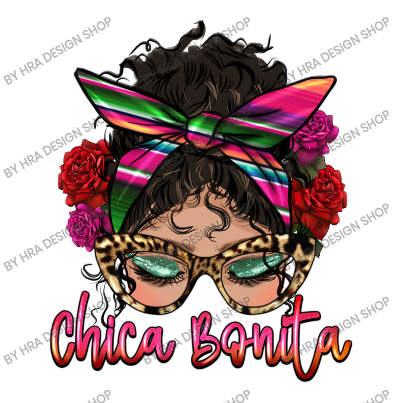 Latina Messy Bun Chica Bonita 3/4 Sleeve Shirt by HRA Design Shop | Artistshot