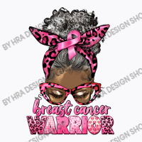 Breast Cancer Warrior Afro Messy Bun Gray Hair T-shirt | Artistshot