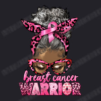 Breast Cancer Warrior Afro Messy Bun Gray Hair Unisex Sherpa-lined Denim Jacket | Artistshot