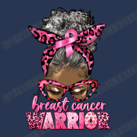 Breast Cancer Warrior Afro Messy Bun Gray Hair Men Denim Jacket | Artistshot