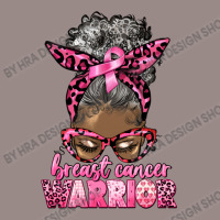 Breast Cancer Warrior Afro Messy Bun Gray Hair Vintage T-shirt | Artistshot