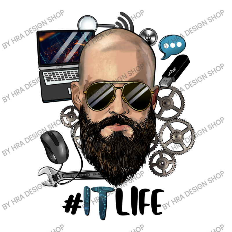 Bald Bearded Man Information Technology Life Baby Bodysuit | Artistshot