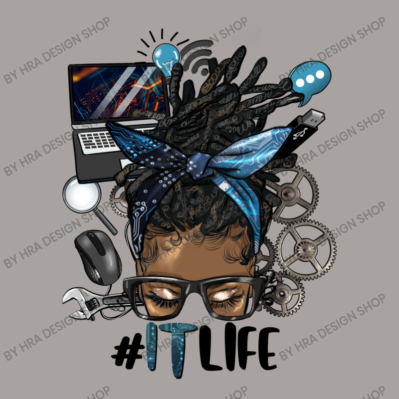 Afro Messy Loc Bun Information Technology Life Racerback Tank by HRA Design Shop | Artistshot