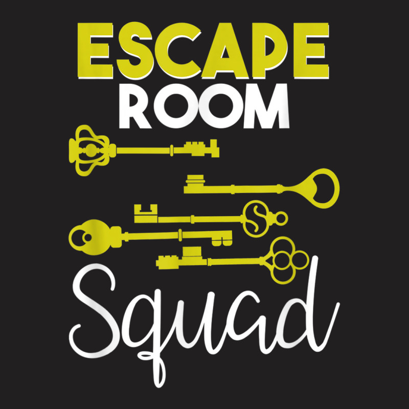 Escape Room Squad Geek Vintage Key Design Lock Team Crew T-Shirt by Vivu991 | Artistshot