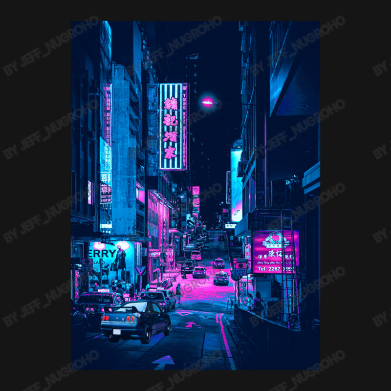 Hongkong Neon Synthwave Mesh cap by Jeff_Nugroho | Artistshot