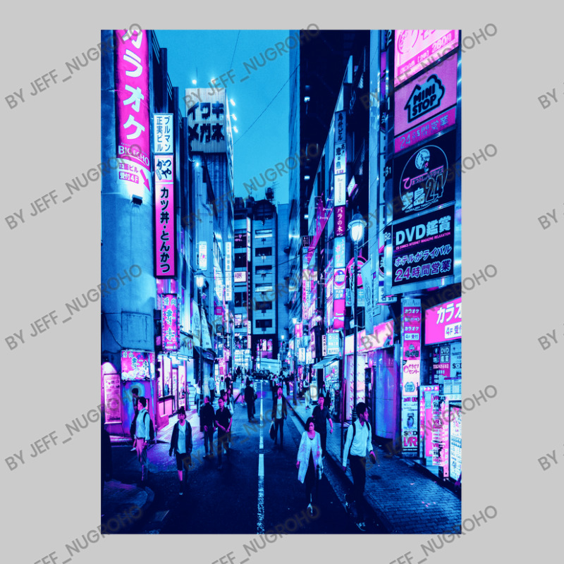 Tokyo Neon Night Synthwave Flat Bill Snapback Cap by Jeff_Nugroho | Artistshot