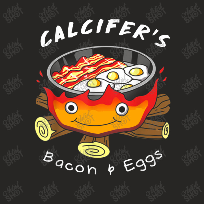 Calcifers Bacon Egg Cook  Food Anime Ladies Fitted T-Shirt by YenNgoc | Artistshot