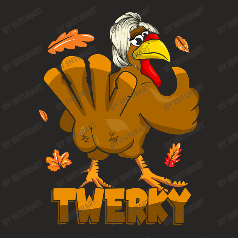 Twerking Twerky Dance Dancing Turkey Ladies Fitted T-Shirt by EnturArt | Artistshot