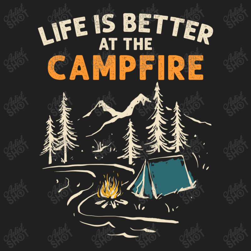 Camping Campfire Life Is Better At The Campfire Hiking Drawstring Bags | Artistshot