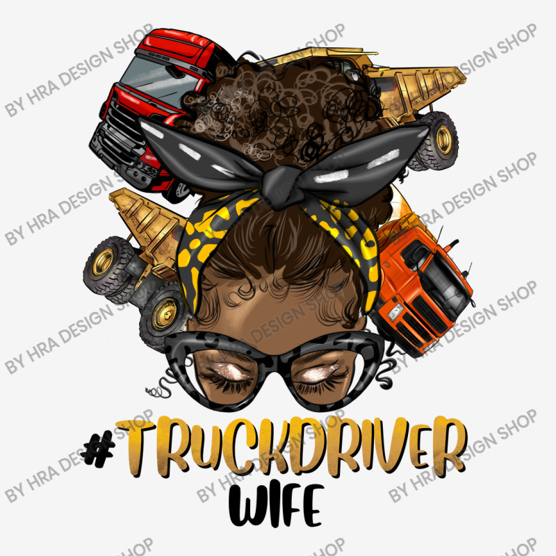 Afro Messy Bun Truck Driver Wife Ladies Polo Shirt by HRA Design Shop | Artistshot