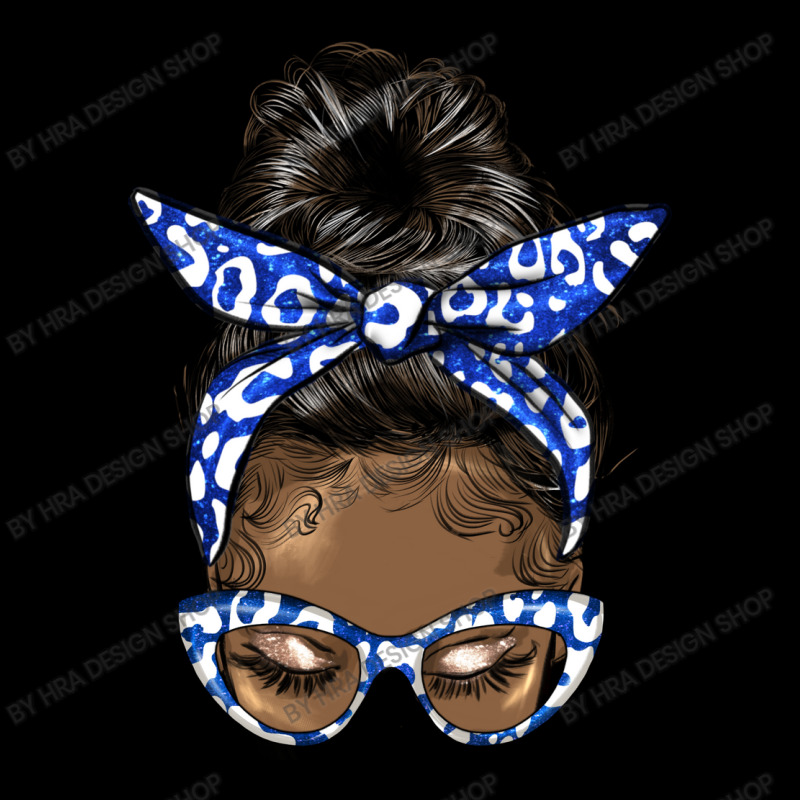 Afro Messy Bun Straight Hair Sorority Blue And Whi Youth Jogger by HRA Design Shop | Artistshot