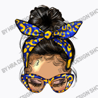 Afro Messy Bun Light Skin Soror Color Blue And Yel T-shirt | Artistshot