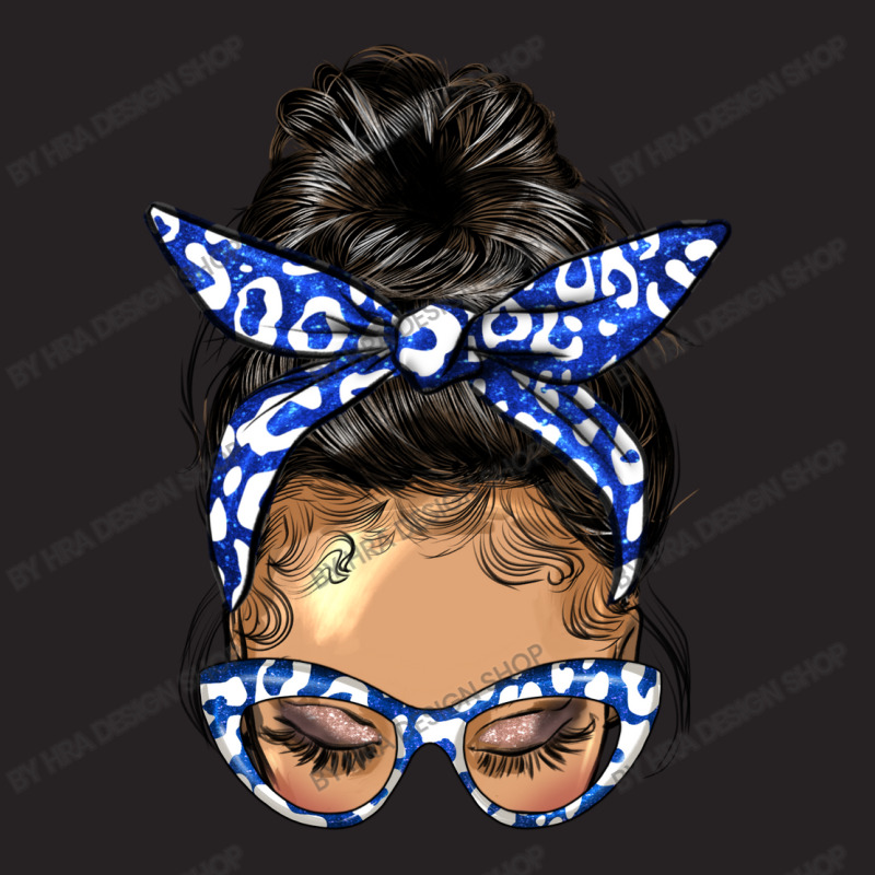 Afro Messy Bun Light Skin Soror Color  Blue And Wh Vintage Cap by HRA Design Shop | Artistshot