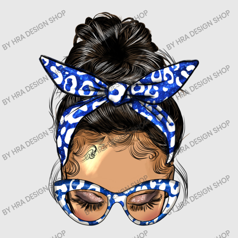 Afro Messy Bun Light Skin Soror Color  Blue And Wh Baseball Cap by HRA Design Shop | Artistshot