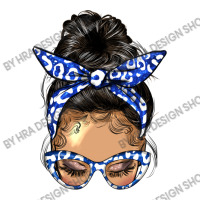 Afro Messy Bun Light Skin Soror Color  Blue And Wh Baby Bodysuit | Artistshot