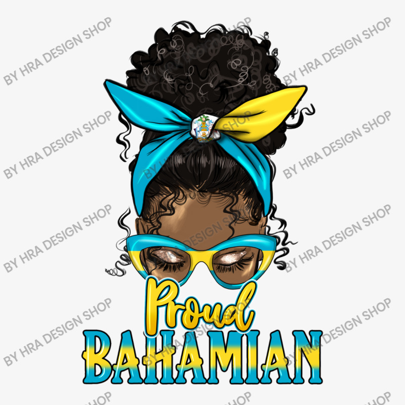 Afro Messy Bun Latina Proud Bahamian Ladies Fitted T-Shirt by HRA Design Shop | Artistshot