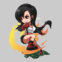 Tifa Cute Chibi Anime Final Fantas Flat Bill Snapback Cap | Artistshot