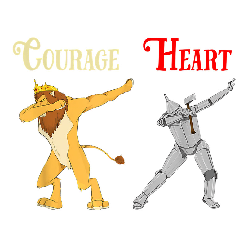 Cowardly Lion Courage Tin Man Heart Shirt Wizard Of Oz Tee Jumbo Paper Bag - 18 X 7 X 18 3/4 | Artistshot