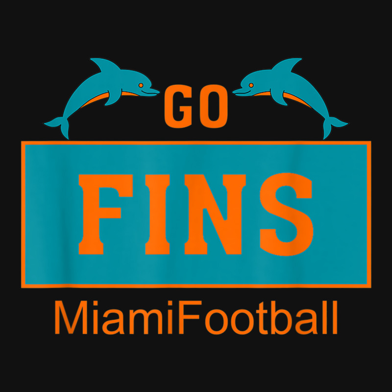 Fins Miami Florida American Football Dolphin Elements Animal Portrait Canvas Print | Artistshot