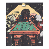 Game Night Time Dogs On Billiards Pool Table Shooting 8 Ball T Shirt Debie Paper Bag - 10 X 5 X 13 | Artistshot