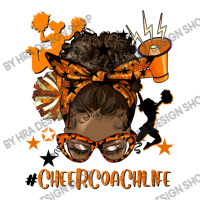 Afro Messy Bun Cheer Coach Life Orange And Black Women's V-neck T-shirt | Artistshot