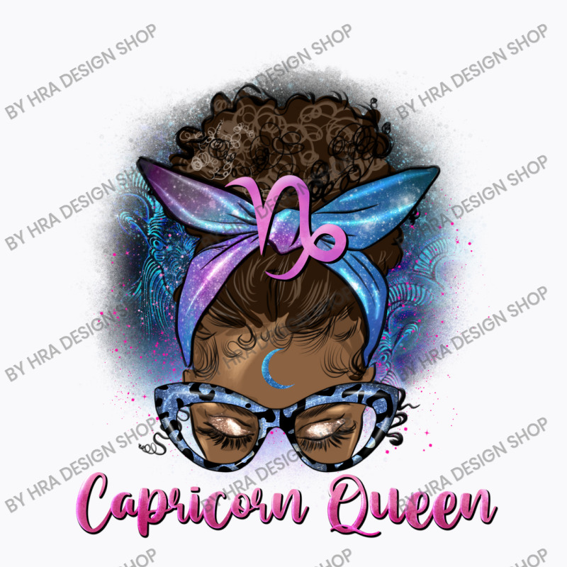 Afro Messy Bun Capricorn Queen T-shirt | Artistshot