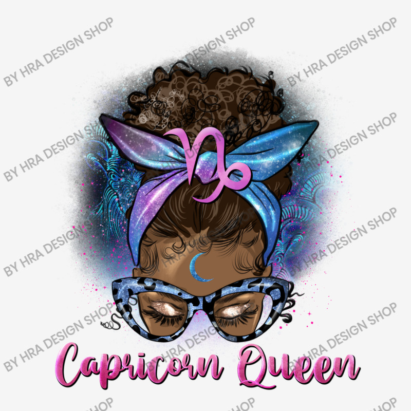 Afro Messy Bun Capricorn Queen Graphic T-shirt | Artistshot