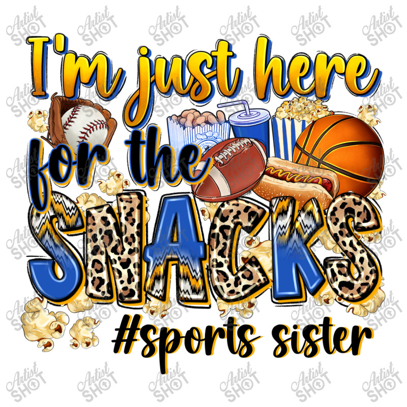 Im Just Here For The Snacks Sports Sister V-neck Tee | Artistshot