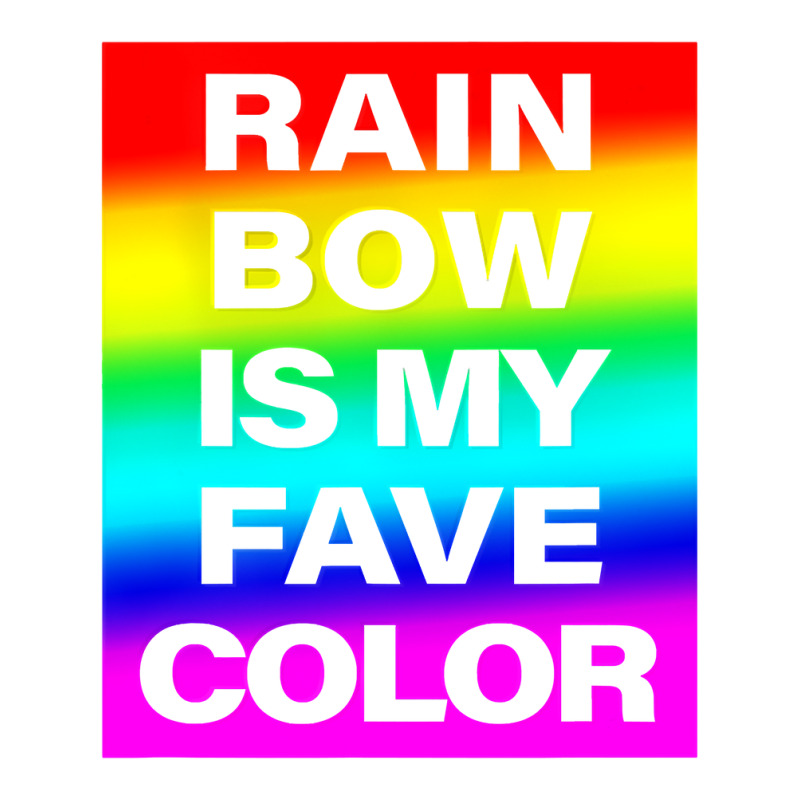 Rainbow Is My Fave Color Graphic Bold Type Tshirt Debie Paper Bag - 10 X 5 X 13 | Artistshot