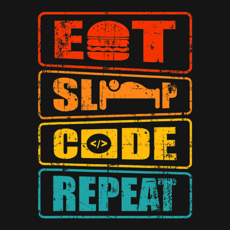 Eat Sleep Code Repeat Computer Science Programmer Gift T Shirt Mesh Cap | Artistshot