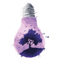 Bulb Of Light T  Shirt Bulb Of Light   Purple Nature T  Shirt Debie Paper Bag - 10 X 5 X 13 | Artistshot