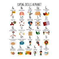 Coping Skills Alphabet Mental Health Awareness Counselor T Shirt Traveler Paper Bag -13 X 6 X 15 3/4 | Artistshot