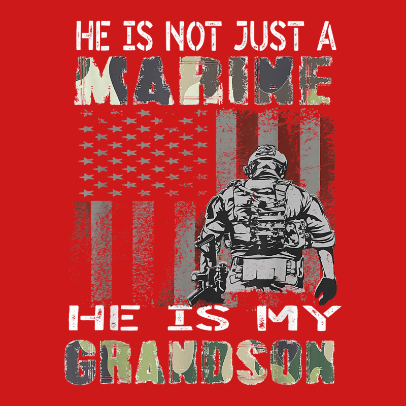 Proud Of My Grandson Is A Marine Shirt Proud Grandma Grandpa T Shirt Baseball Cap | Artistshot